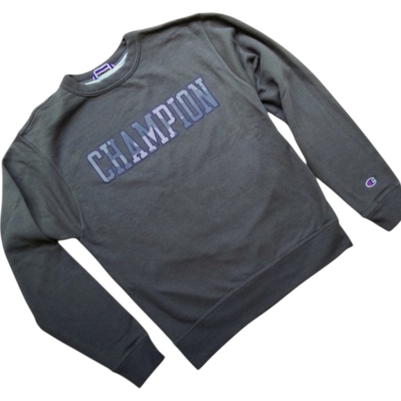 Champion Men’s Performance Crew Sweatshirt Camo Logo Army Green Size S - Picture 2 of 3